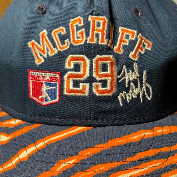 Vintage Fred McGriff #29 Atlanta Braves MLB Baseball Zubaz Snapback Hat AJD USA - Picture 2 of 8